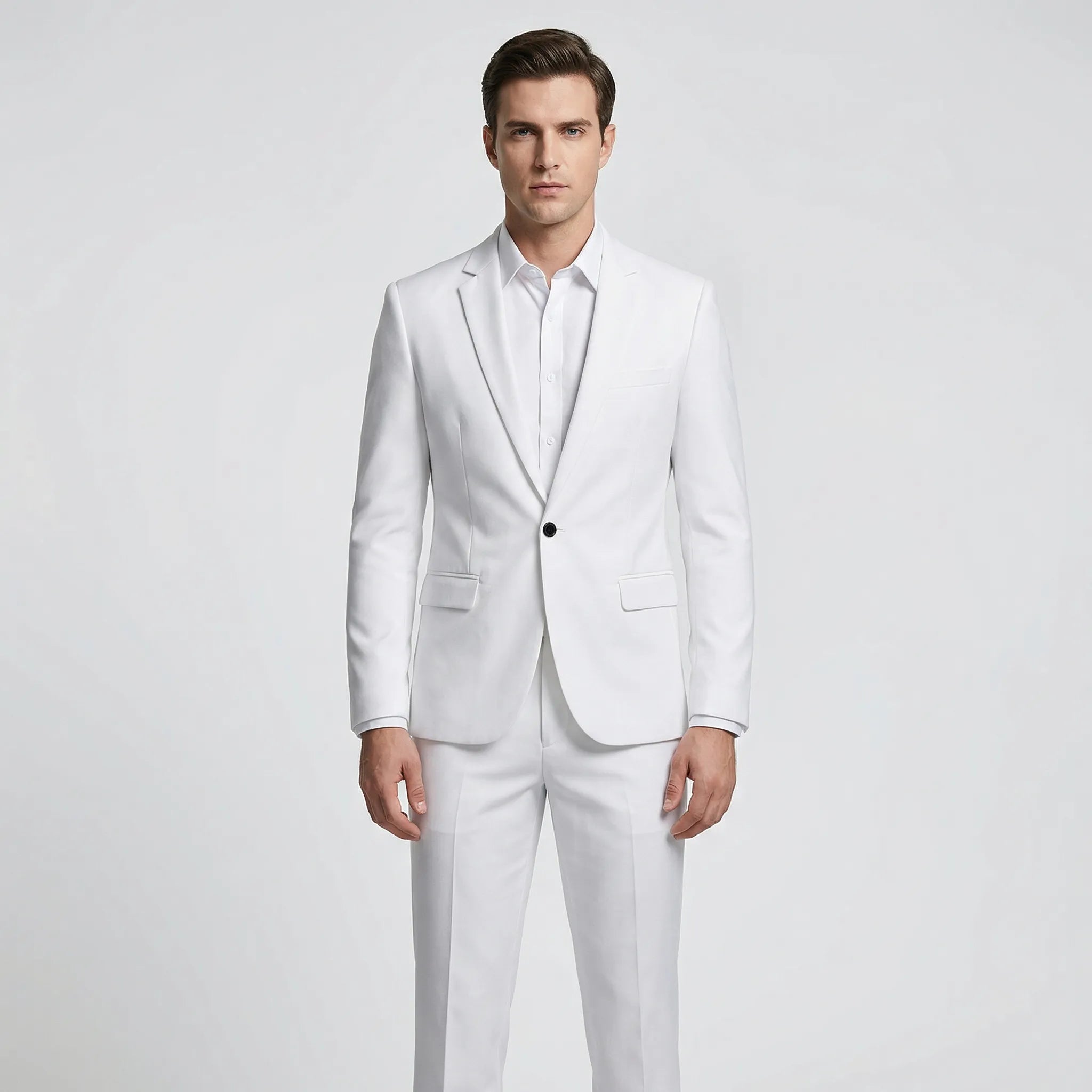 Dwuczęściowy Garnitur Slim Fit - Eleganckie Uroczystości Weselne 