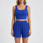 Dwuczęściowy Komplet Top I Szorty - Codzienny Letni Strój 