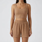 Dwuczęściowy Komplet Top I Szorty - Codzienny Letni Strój 