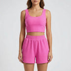 Dwuczęściowy Komplet Top I Szorty - Codzienny Letni Strój 