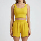 Dwuczęściowy Komplet Top I Szorty - Codzienny Letni Strój 