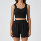 Dwuczęściowy Komplet Top I Szorty - Codzienny Letni Strój 