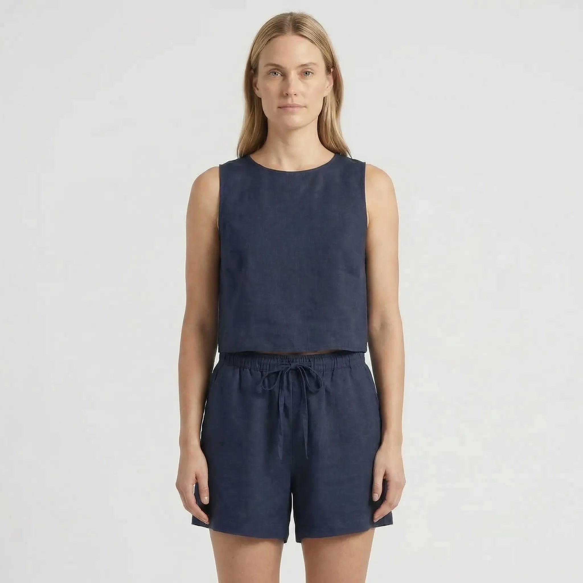 Dwuczęściowy Komplet Z Krótkimi Spodenkami - Codzienny Letni Strój 