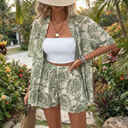 Dwuczęściowy Zestaw Z Kwiatowym Nadrukiem - Letnie Wyjścia Na Miasto 