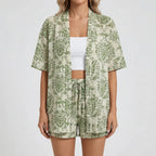 Dwuczęściowy Zestaw Z Kwiatowym Nadrukiem - Letnie Wyjścia Na Miasto 