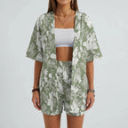 Dwuczęściowy Zestaw Z Kwiatowym Nadrukiem - Letnie Wyjścia Na Miasto 