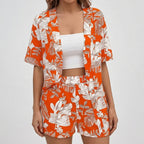 Dwuczęściowy Zestaw Z Kwiatowym Nadrukiem - Letnie Wyjścia Na Miasto 