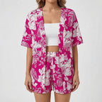 Dwuczęściowy Zestaw Z Kwiatowym Nadrukiem - Letnie Wyjścia Na Miasto 