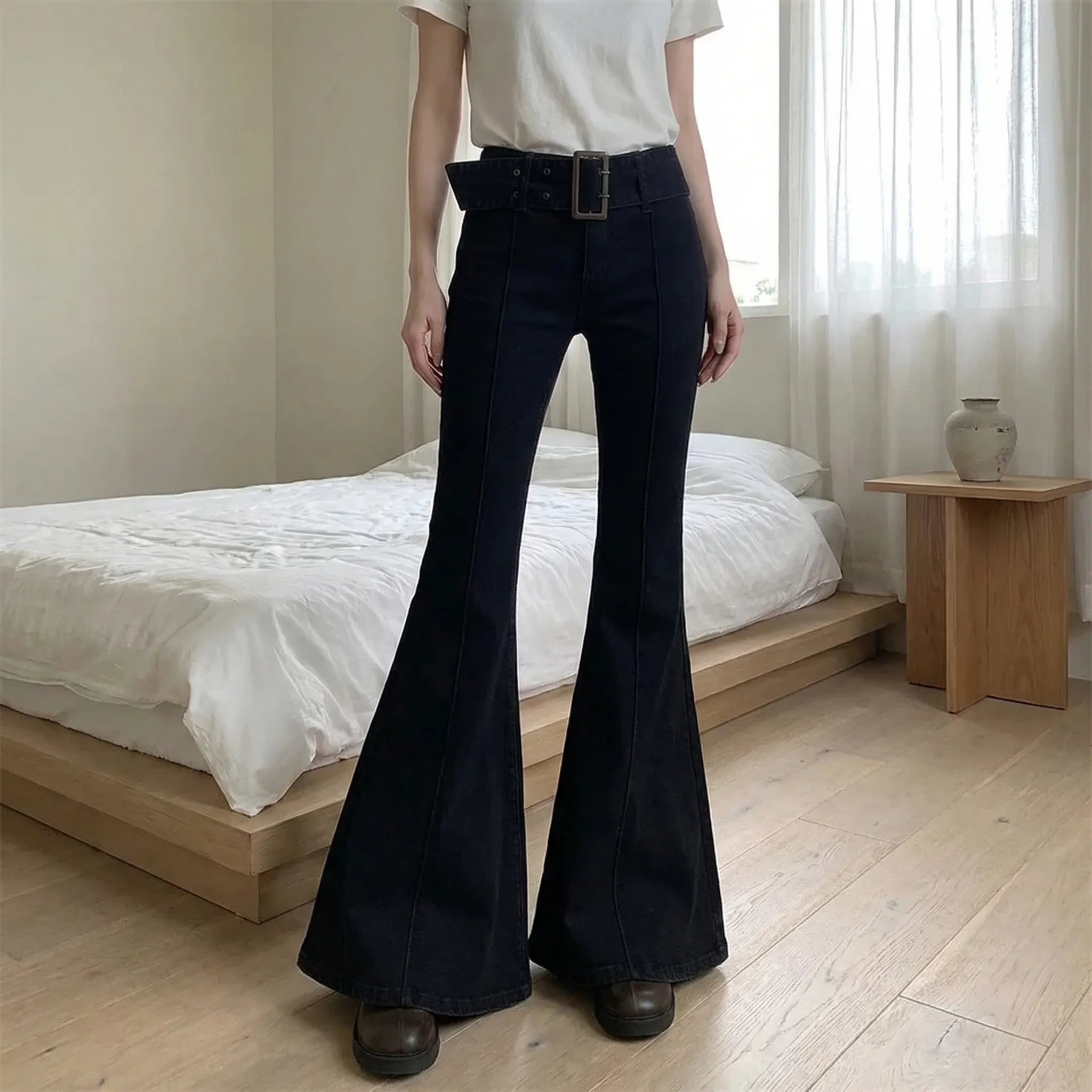 Dzwony Z Niskim Stanem W Stylu Y2K - Codzienny Streetwearowy Look 