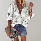 Sybilla – Summer Women's Blouse with Floral Pattern, Light and Stylish