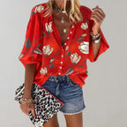 Sybilla – Summer Women's Blouse with Floral Pattern, Light and Stylish