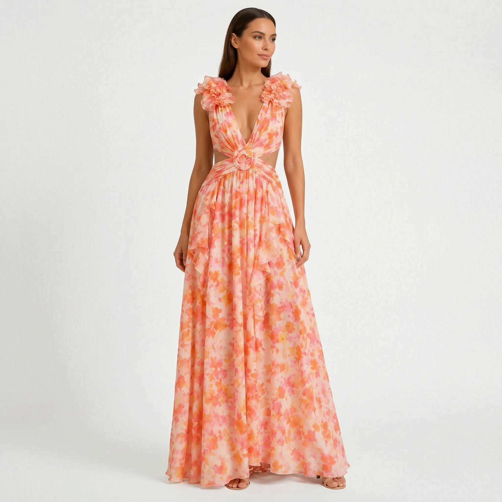 Elegancka Sukienka Maxi - Przyjęcia Weselne 