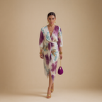 Elantra | Rochie Midi Damă cu Decolteu în V – Stil Elegant pentru Evenimente