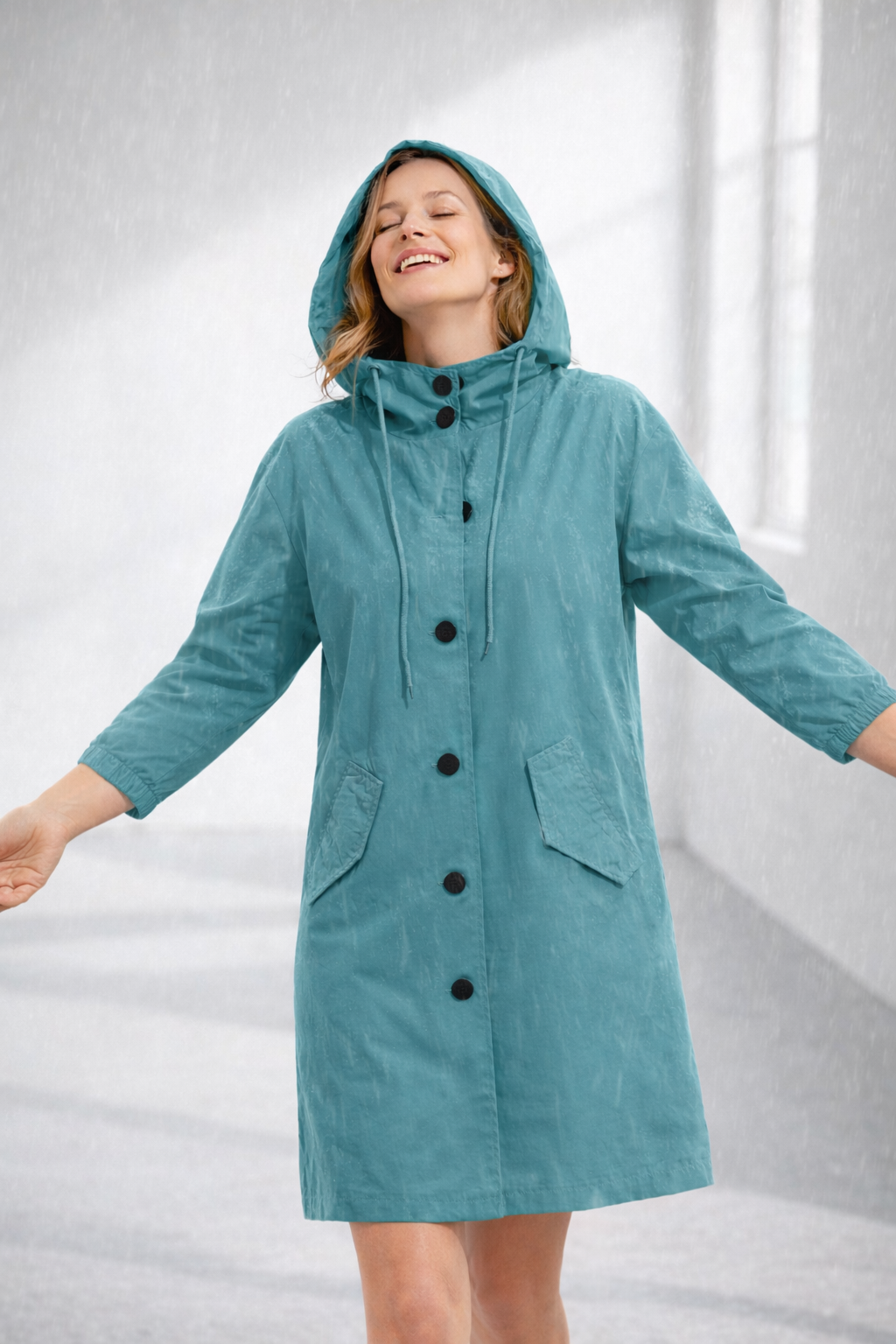 Marielle - Women's Mid-Length Casual Hooded Jacket