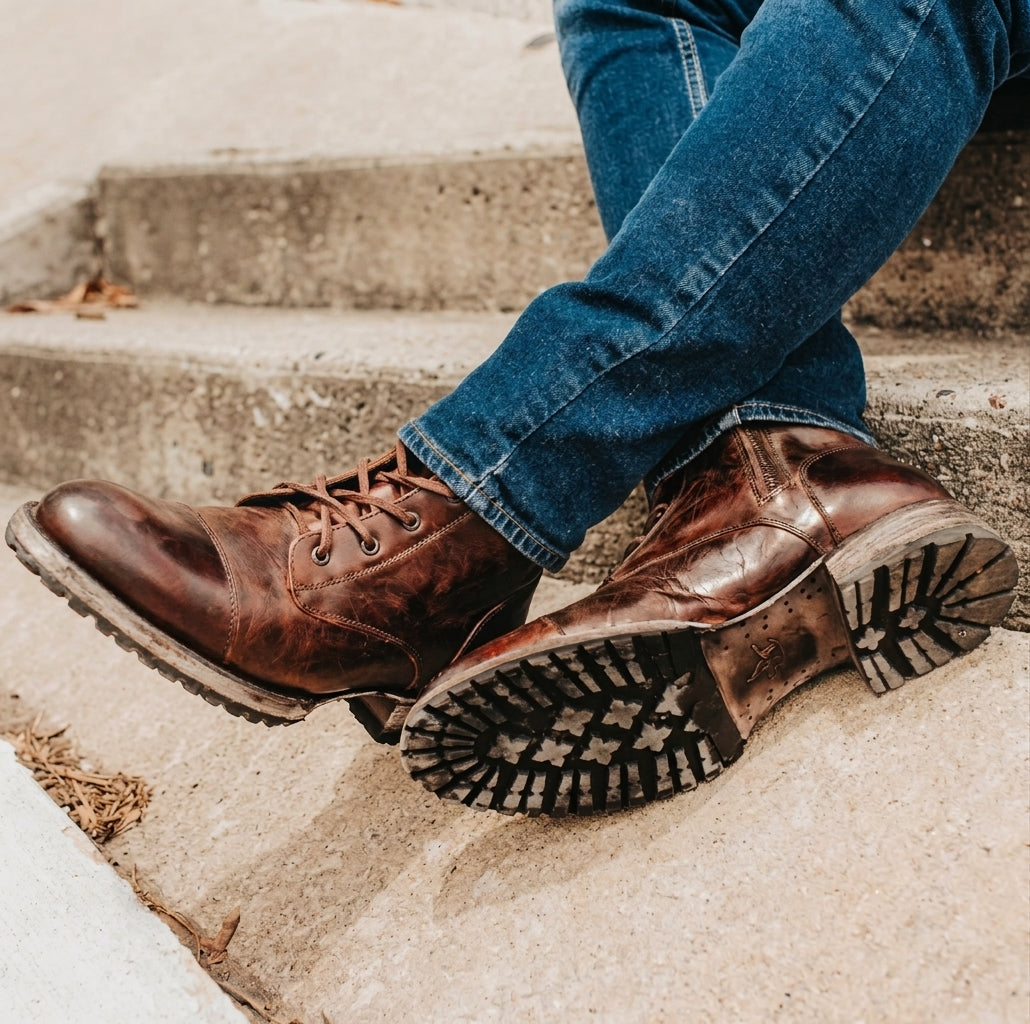 Adrian – Durable Men's Lace-Up Shoes with a Non-Slip Outdoor Sole