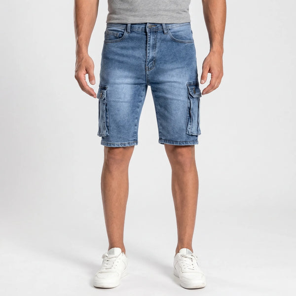 Jeansowe Szorty Cargo Z Kieszeniami - Codzienny Miejski Look 