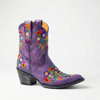 Kowbojskie Botki Z Kwiatowym Wzorem - Stylizacje Na Co Dzień 