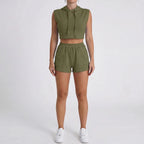 Krótki Top Z Kapturem I Szorty - Codzienny Relaks W Domu 