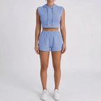 Krótki Top Z Kapturem I Szorty - Codzienny Relaks W Domu 