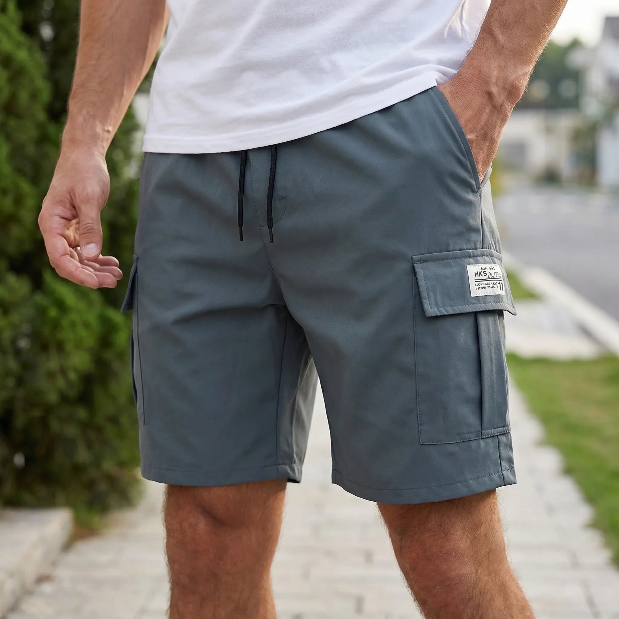 Krótkie Spodenki Cargo Z Kieszeniami - Codzienny Komfort Miejski 