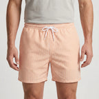 Krótkie Spodenki Kąpielowe W Paski - Surfowanie Na Falach 