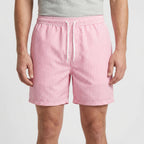 Krótkie Spodenki Kąpielowe W Paski - Surfowanie Na Falach 