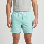 Krótkie Spodenki Kąpielowe W Paski - Surfowanie Na Falach 