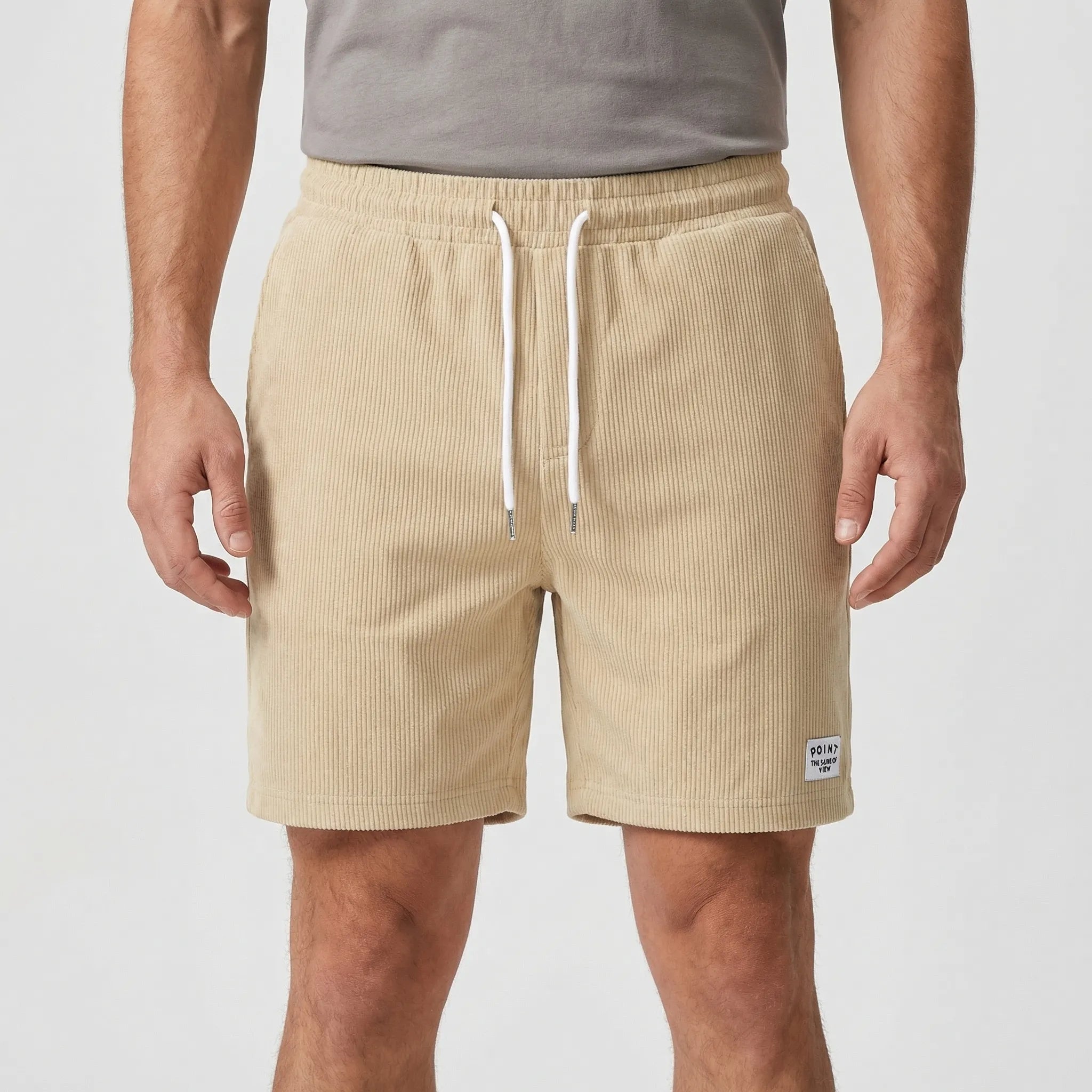 Krótkie Spodenki Męskie Z Ozdobną Naszywką - Codzienny Wypoczynek Na Świeżym Powietrzu 