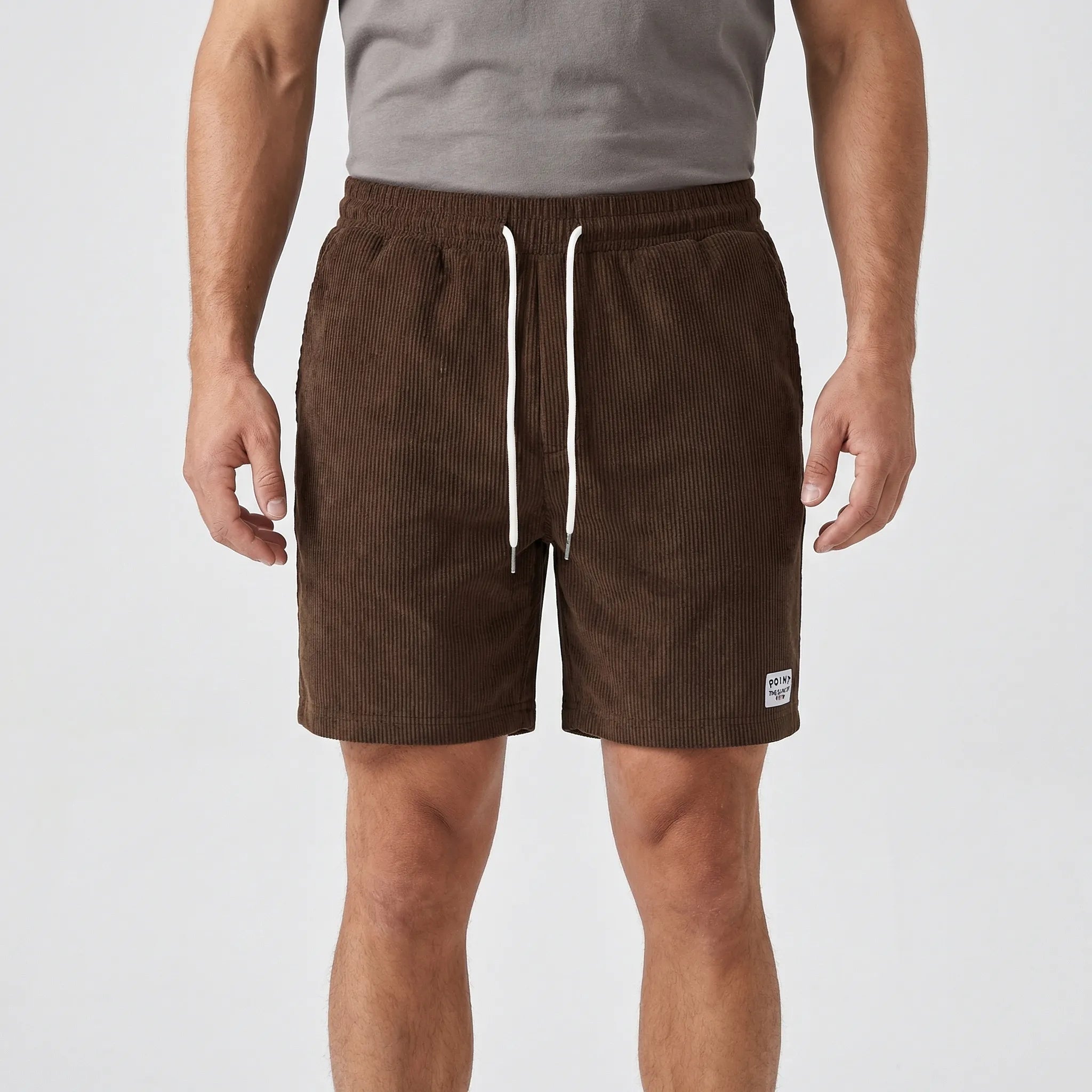 Krótkie Spodenki Męskie Z Ozdobną Naszywką - Codzienny Wypoczynek Na Świeżym Powietrzu 