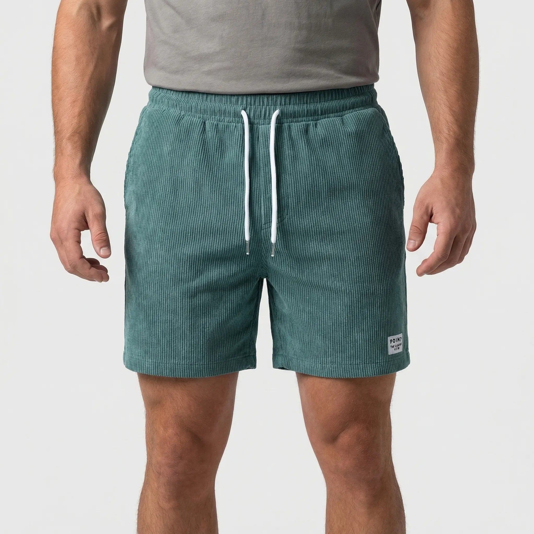 Krótkie Spodenki Męskie Z Ozdobną Naszywką - Codzienny Wypoczynek Na Świeżym Powietrzu 