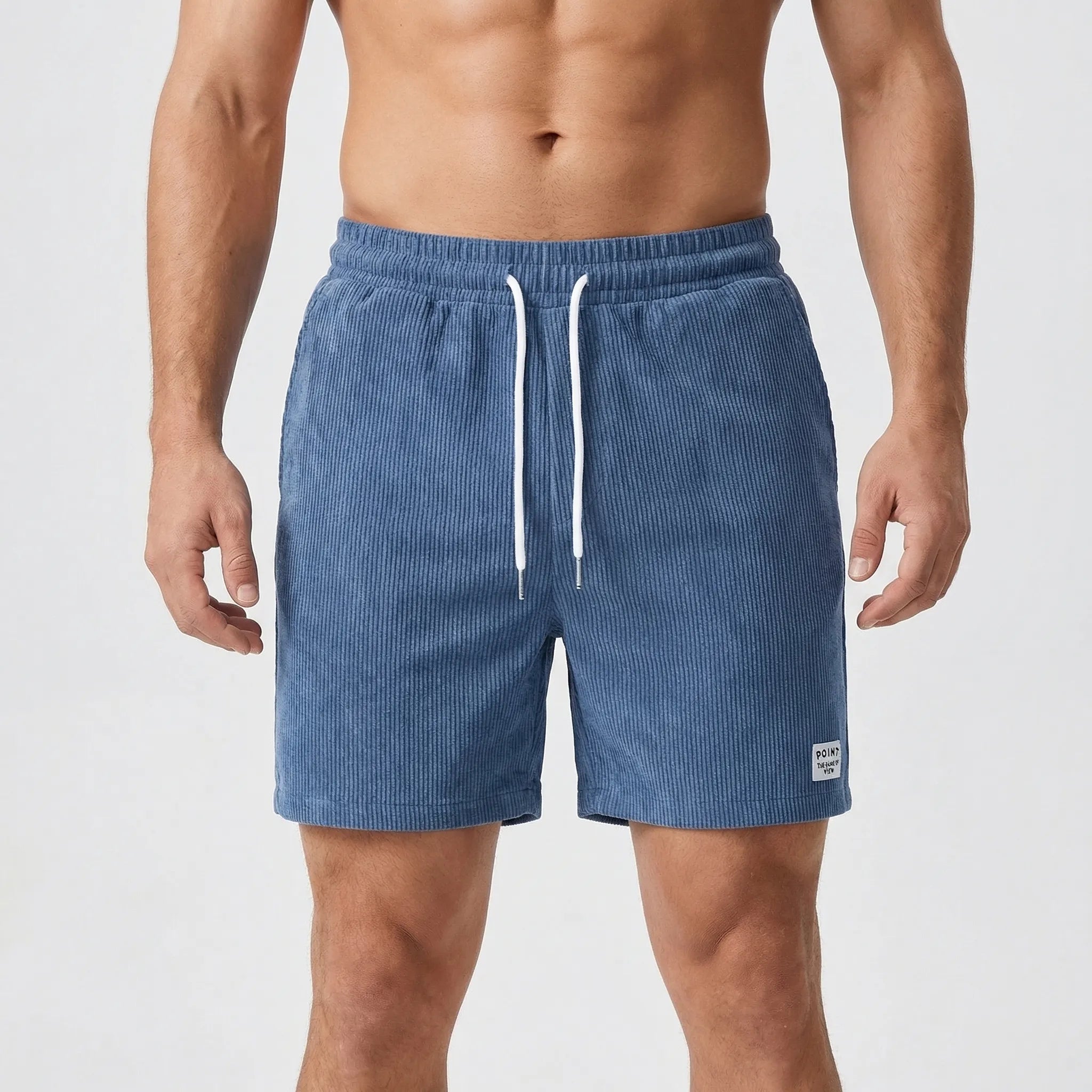 Krótkie Spodenki Męskie Z Ozdobną Naszywką - Codzienny Wypoczynek Na Świeżym Powietrzu 