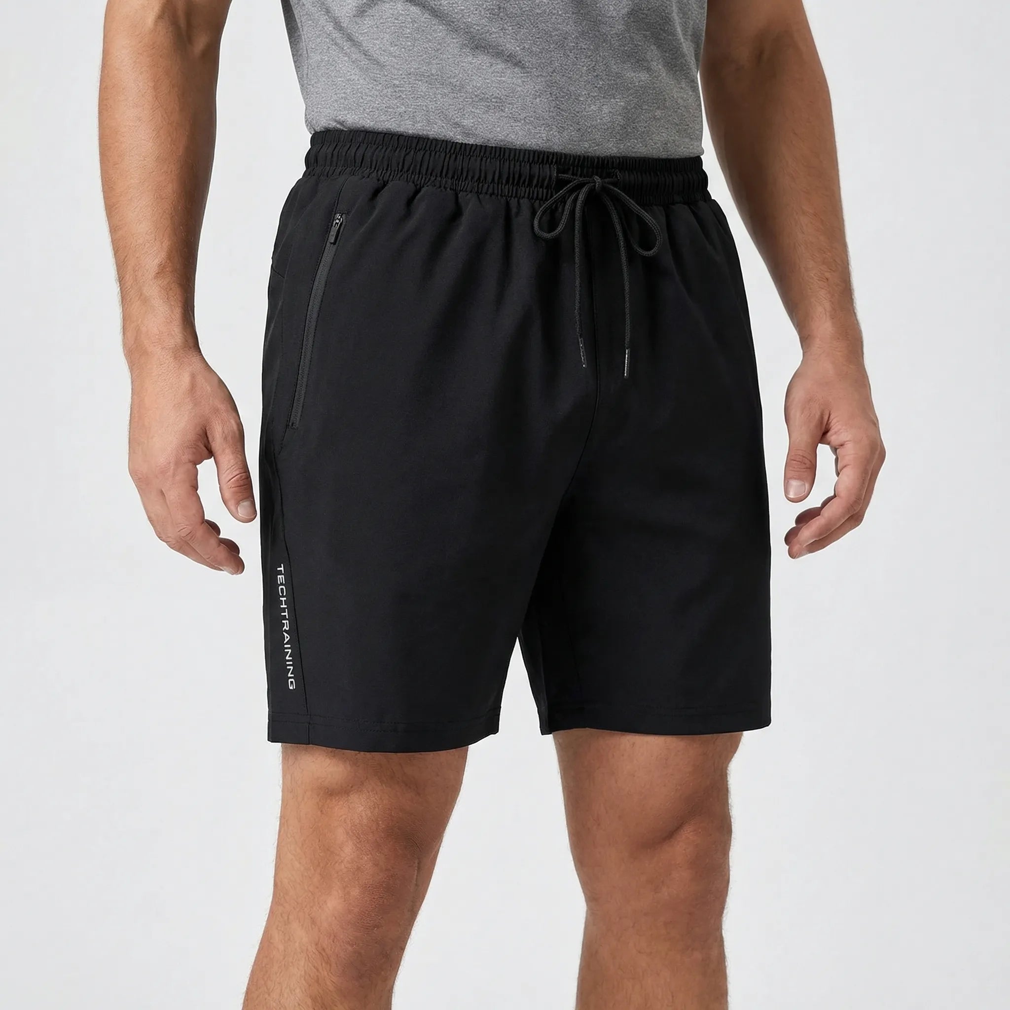 Krótkie Spodenki Sportowe Z Elastycznym Pasem - Intensywny Trening Siłowy 