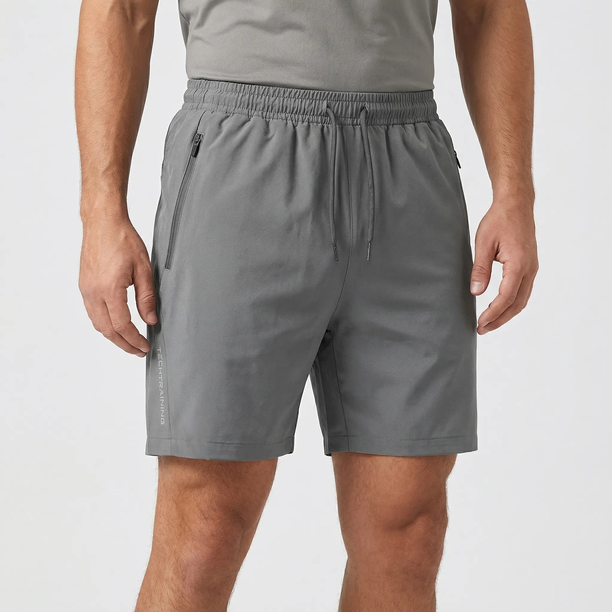 Krótkie Spodenki Sportowe Z Elastycznym Pasem - Intensywny Trening Siłowy 