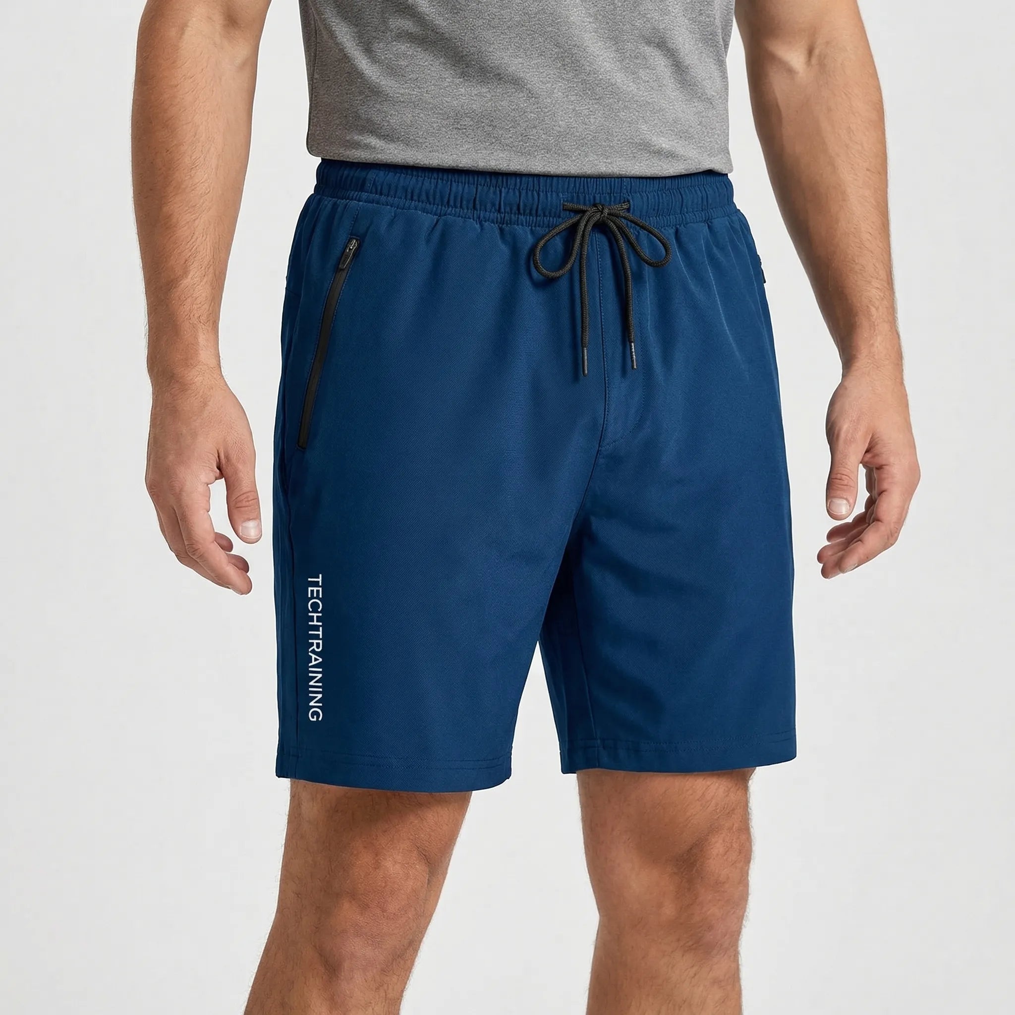 Krótkie Spodenki Sportowe Z Elastycznym Pasem - Intensywny Trening Siłowy 