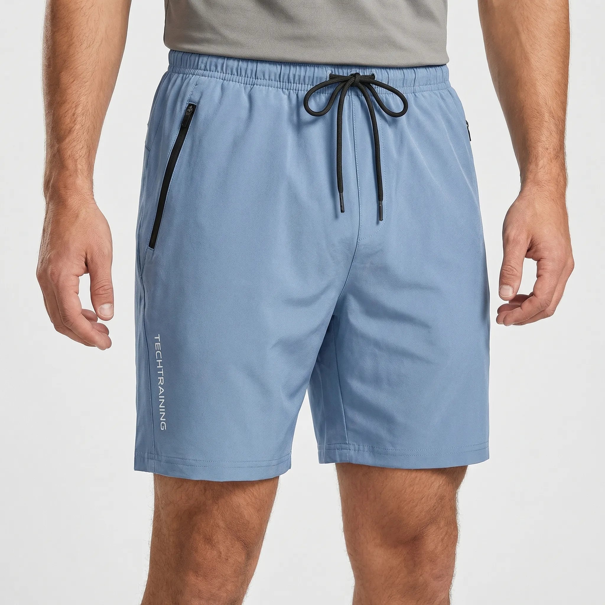 Krótkie Spodenki Sportowe Z Elastycznym Pasem - Intensywny Trening Siłowy 