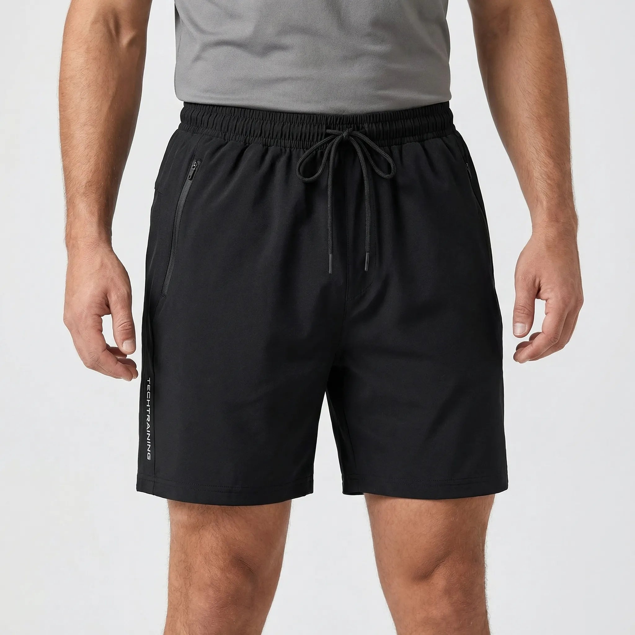 Krótkie Spodenki Sportowe Z Elastycznym Pasem - Intensywny Trening Siłowy 