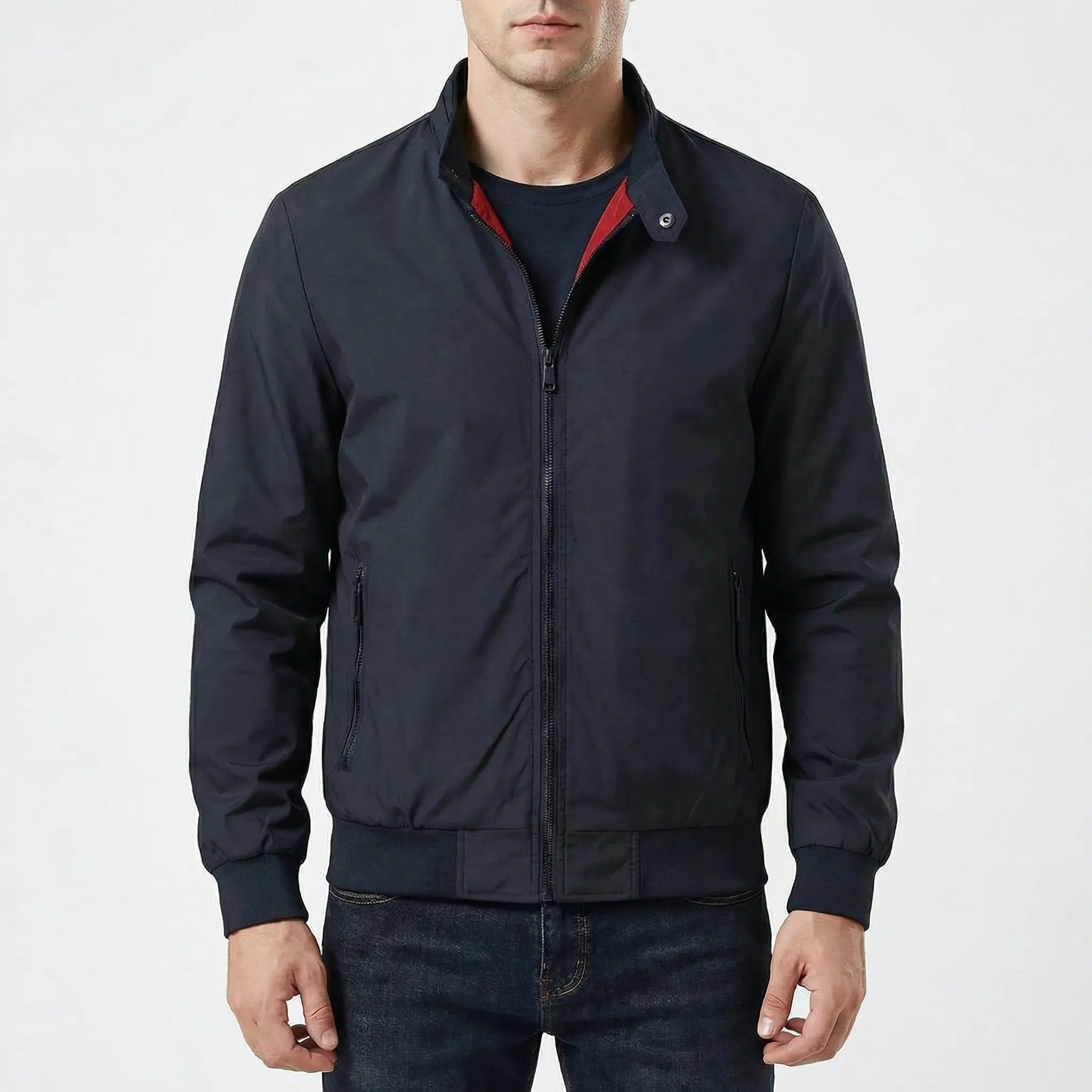 Kurtka Bomber Z Podwyższonym Kołnierzem - Codzienny Casual Look 