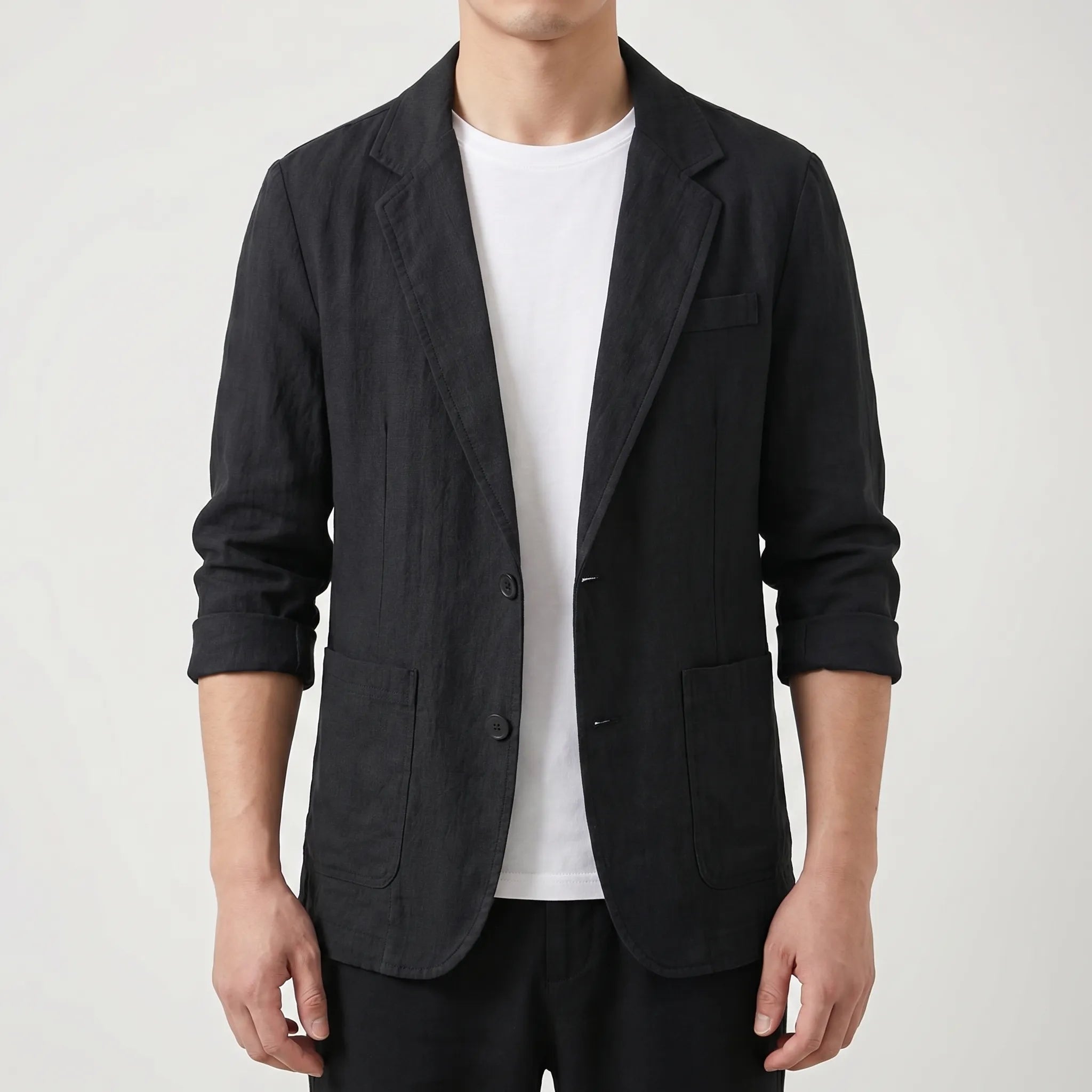 Lekki Blazer Z Klapowym Kołnierzem - Stylizacja Smart Casual 