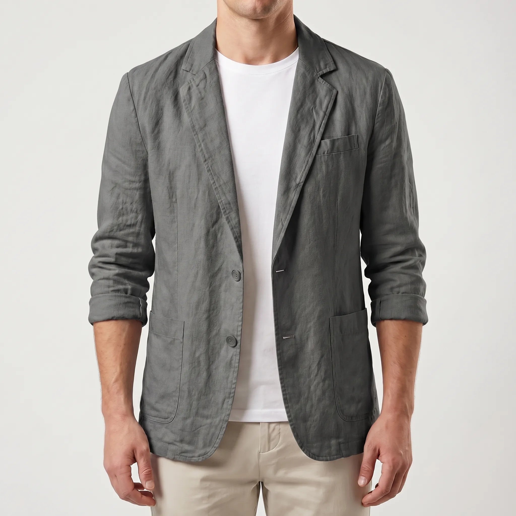 Lekki Blazer Z Klapowym Kołnierzem - Stylizacja Smart Casual 