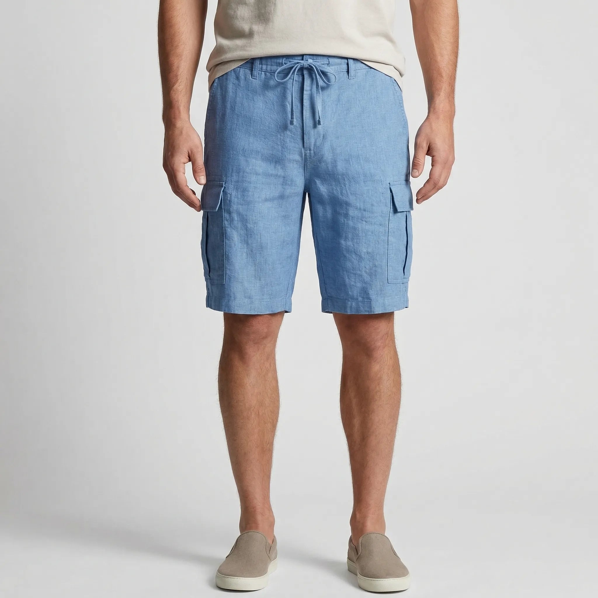 Lekkie Spodenki Do Kolan Dla Mężczyzn - Relaks Na Plaży 