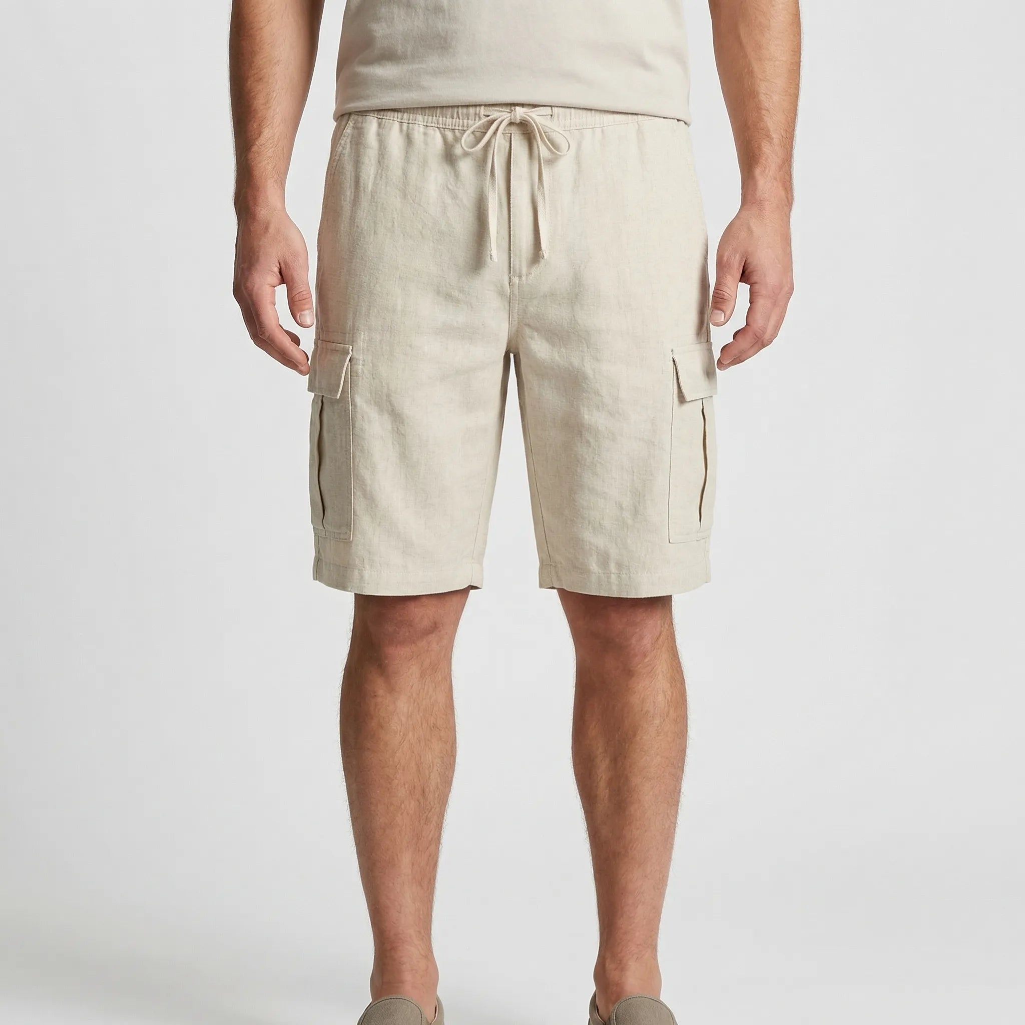 Lekkie Spodenki Do Kolan Dla Mężczyzn - Relaks Na Plaży 