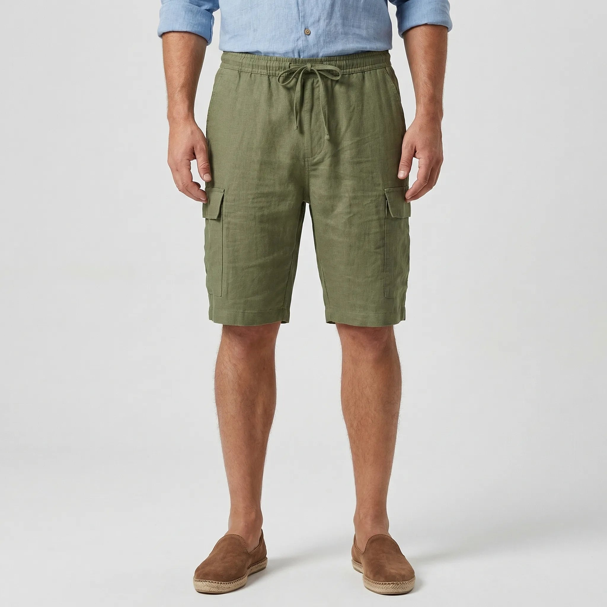 Lekkie Spodenki Do Kolan Dla Mężczyzn - Relaks Na Plaży 