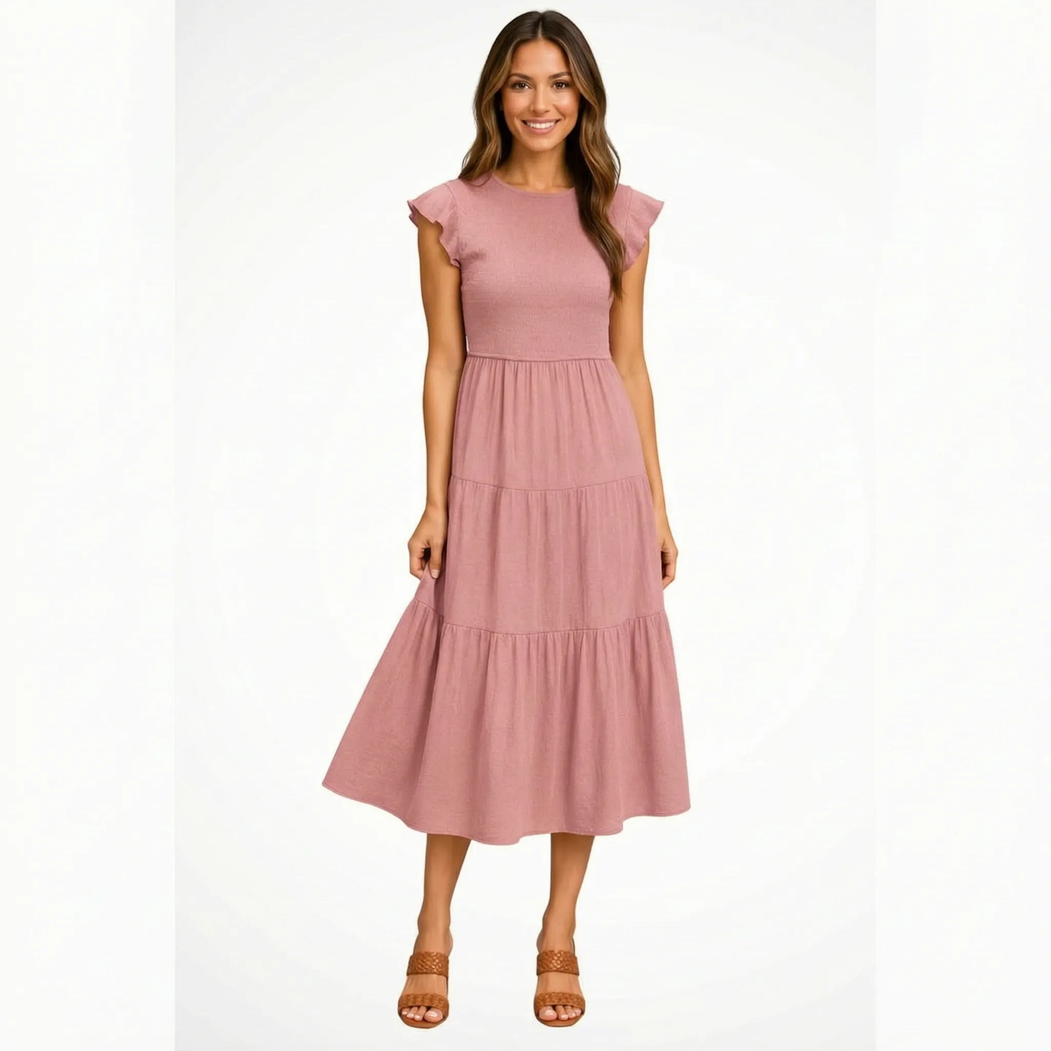 Letnia Sukienka Midi - Letnie Spacery 