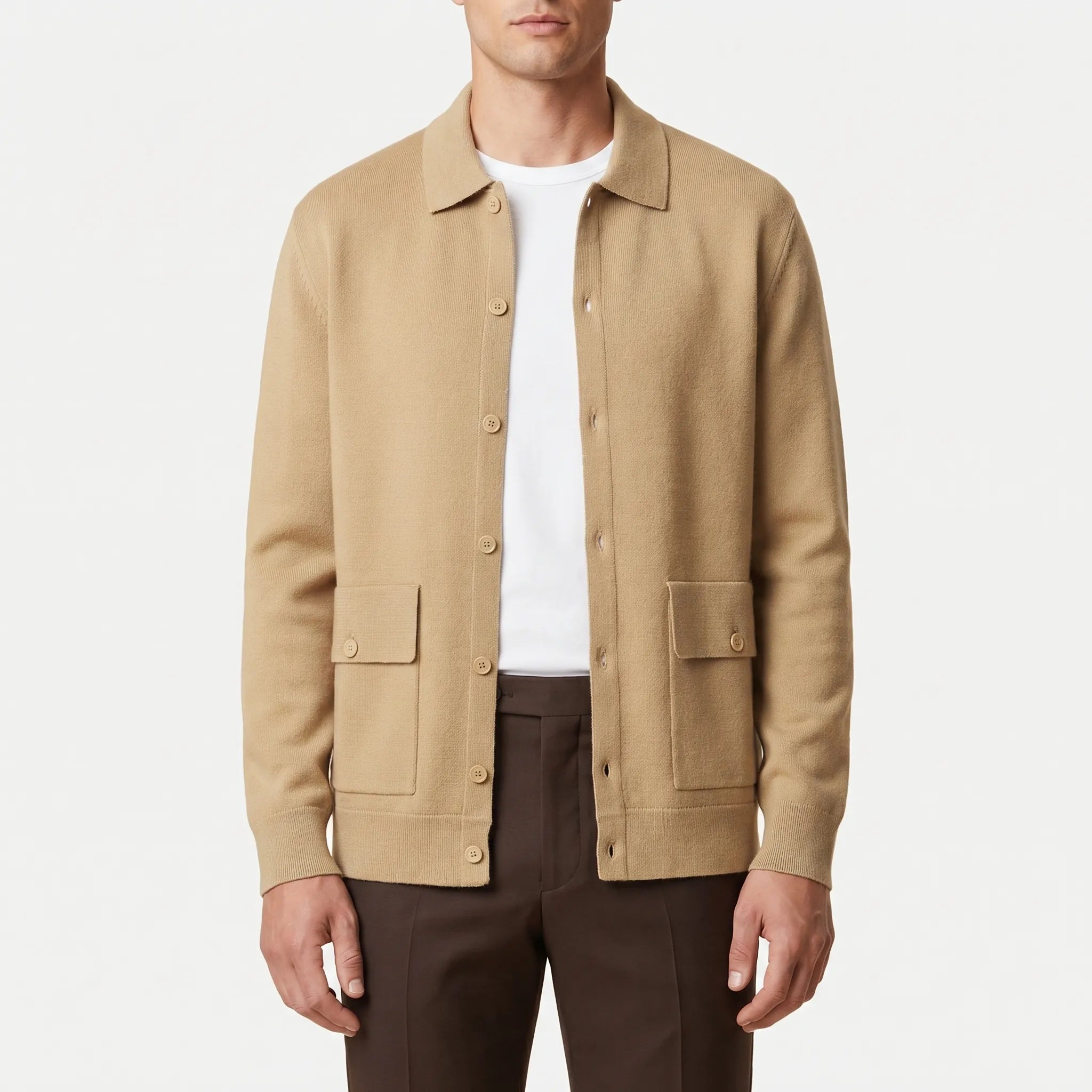 Męska Kurtka Z Guzikami I Kołnierzem - Stylizacje Smart Casual 