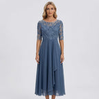 Midi Sukienka Z Koronkowym Gorsetem - Na Eleganckie Przyjęcia 