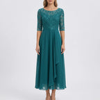 Midi Sukienka Z Koronkowym Gorsetem - Na Eleganckie Przyjęcia 