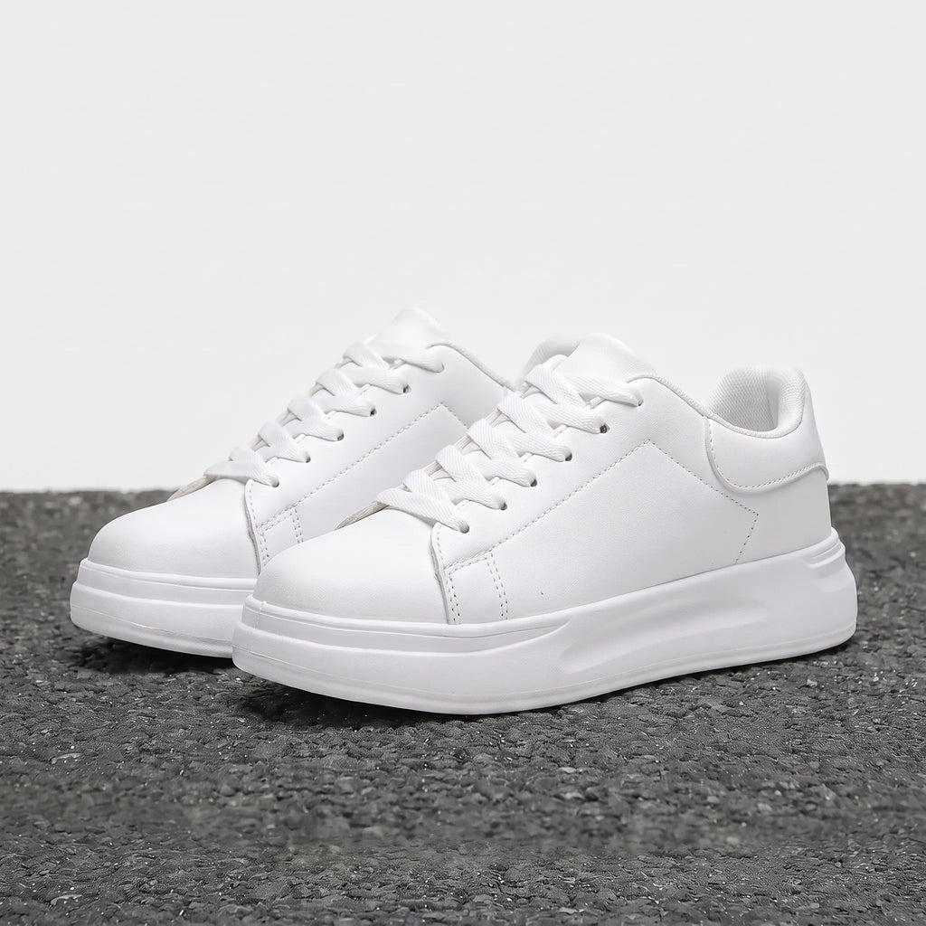 Minimalistyczne Białe Sneakersy Damskie - Codzienne Spacery 