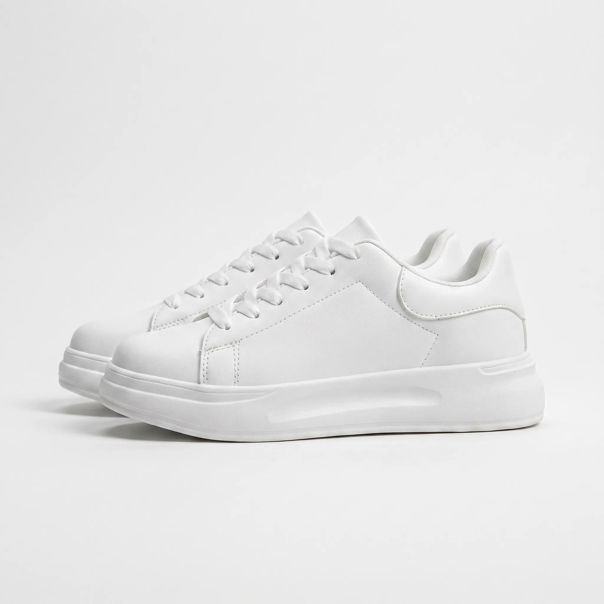 Minimalistyczne Białe Sneakersy Damskie - Codzienne Spacery 