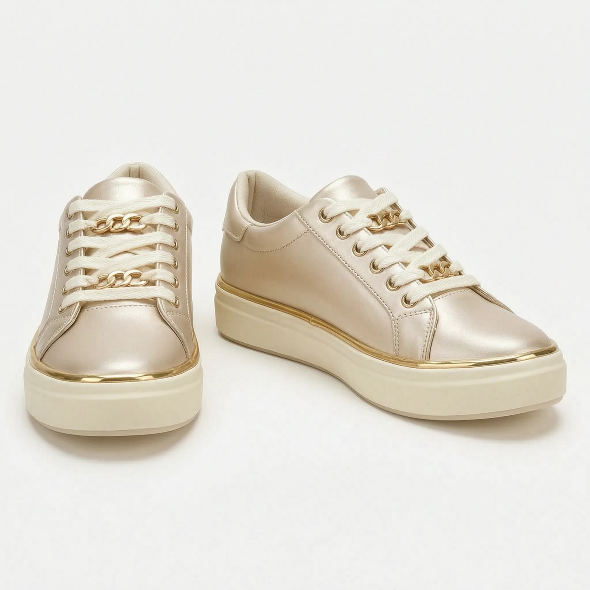 Niskie Sneakersy Na Platformie - Codzienne Spacery 