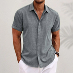 Miro – Men's Summer Shirt with Short Sleeves, Loose Fit, Casual